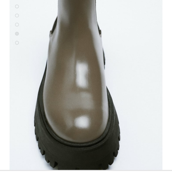 Zara Lug Sole Leather Ankle Boots - Picture 7 of 7